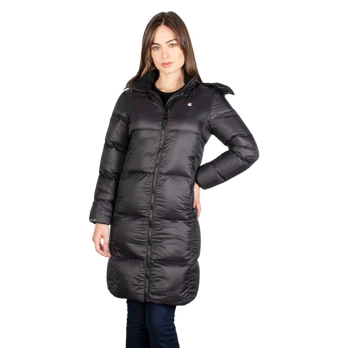 Chamarra Larga De Pluma Capitonada Mujer Premium - Greenlander