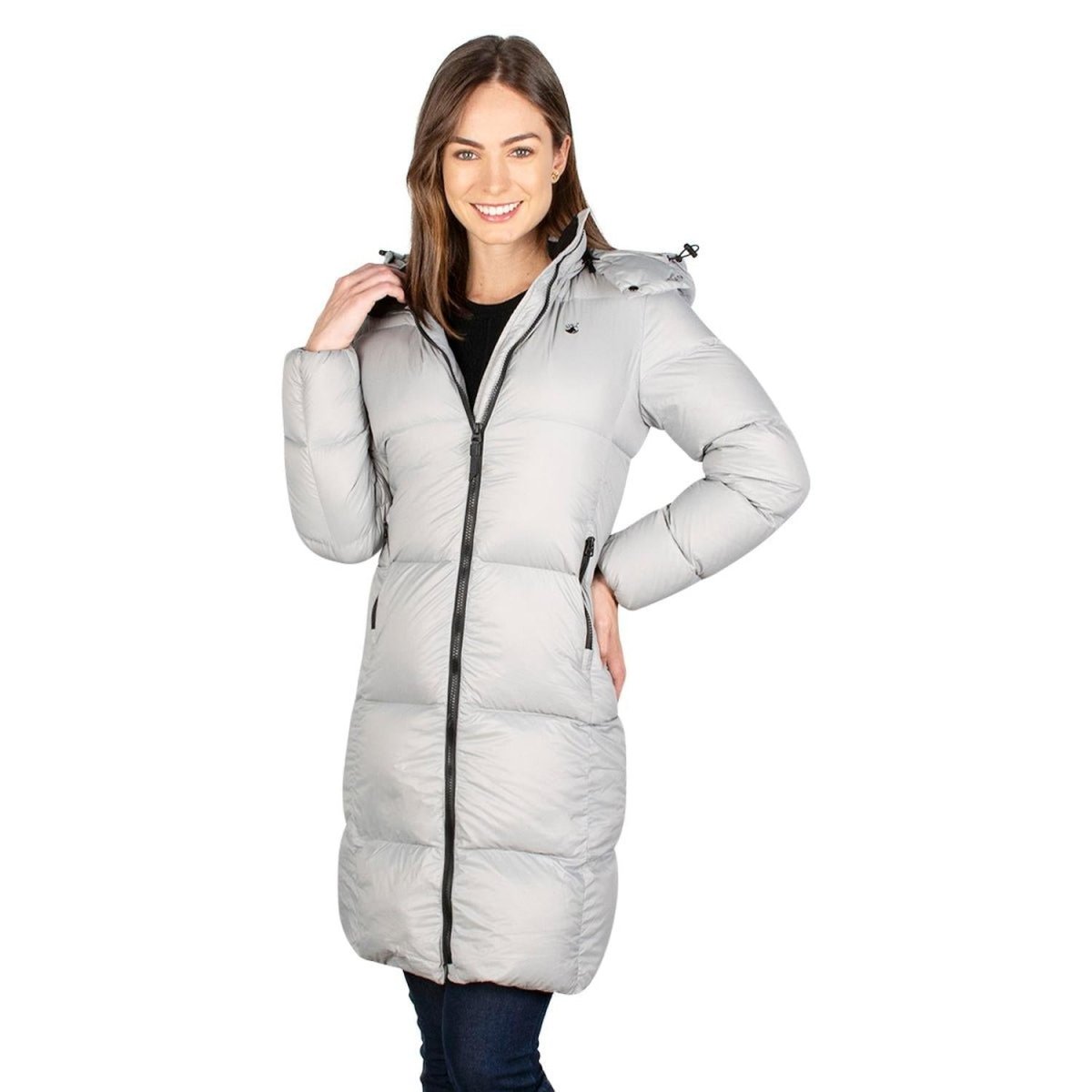 Chamarra Larga De Pluma Capitonada Mujer Premium - Greenlander