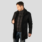 Chamarra larga para hombre con bolsillos y doble cuello Greenlander - Greenlander