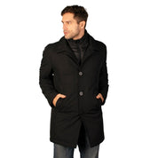 Chamarra larga para hombre con bolsillos y doble cuello Greenlander - Greenlander