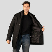 Chamarra larga para hombre con bolsillos y doble cuello Greenlander - Greenlander