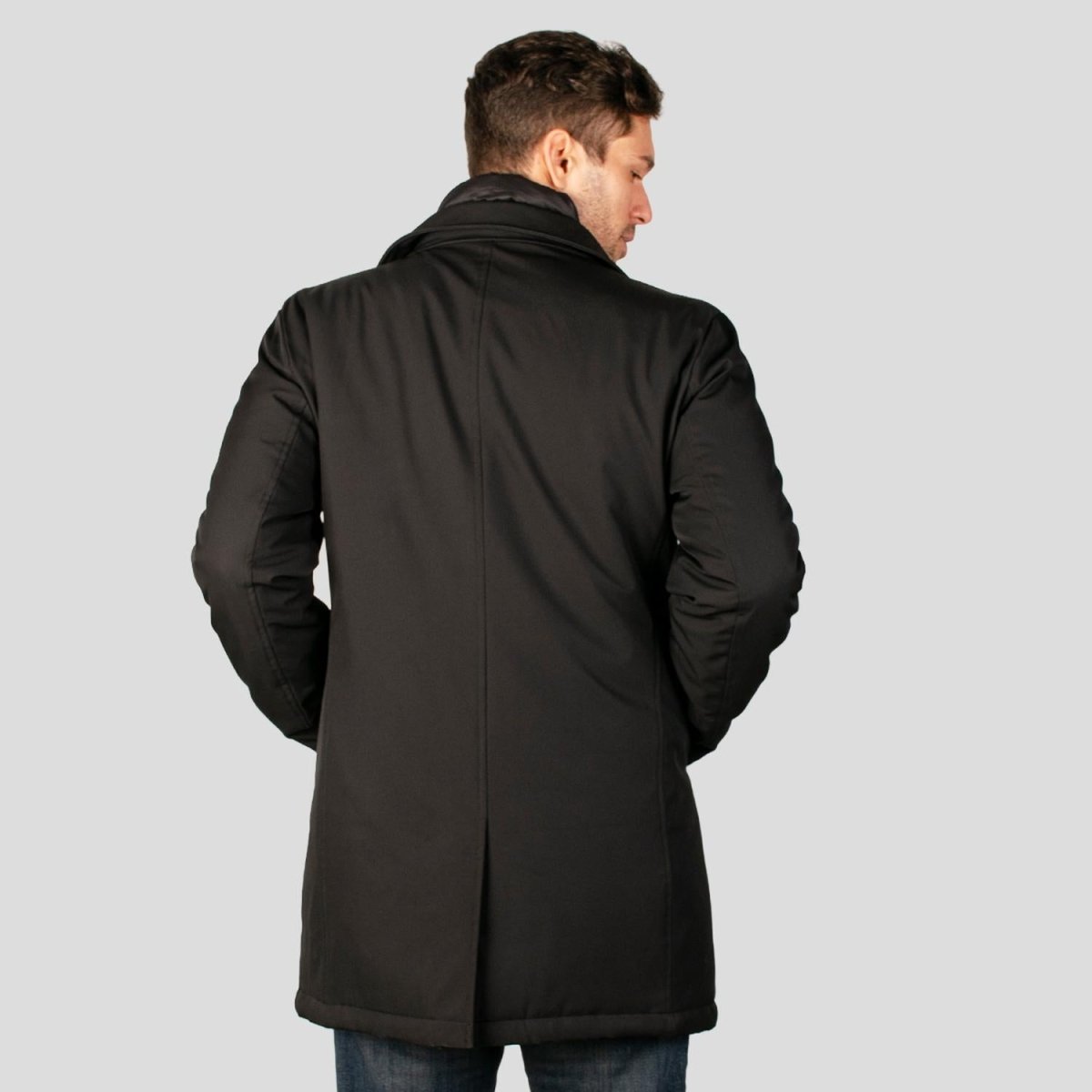 Chamarra larga para hombre con bolsillos y doble cuello Greenlander - Greenlander