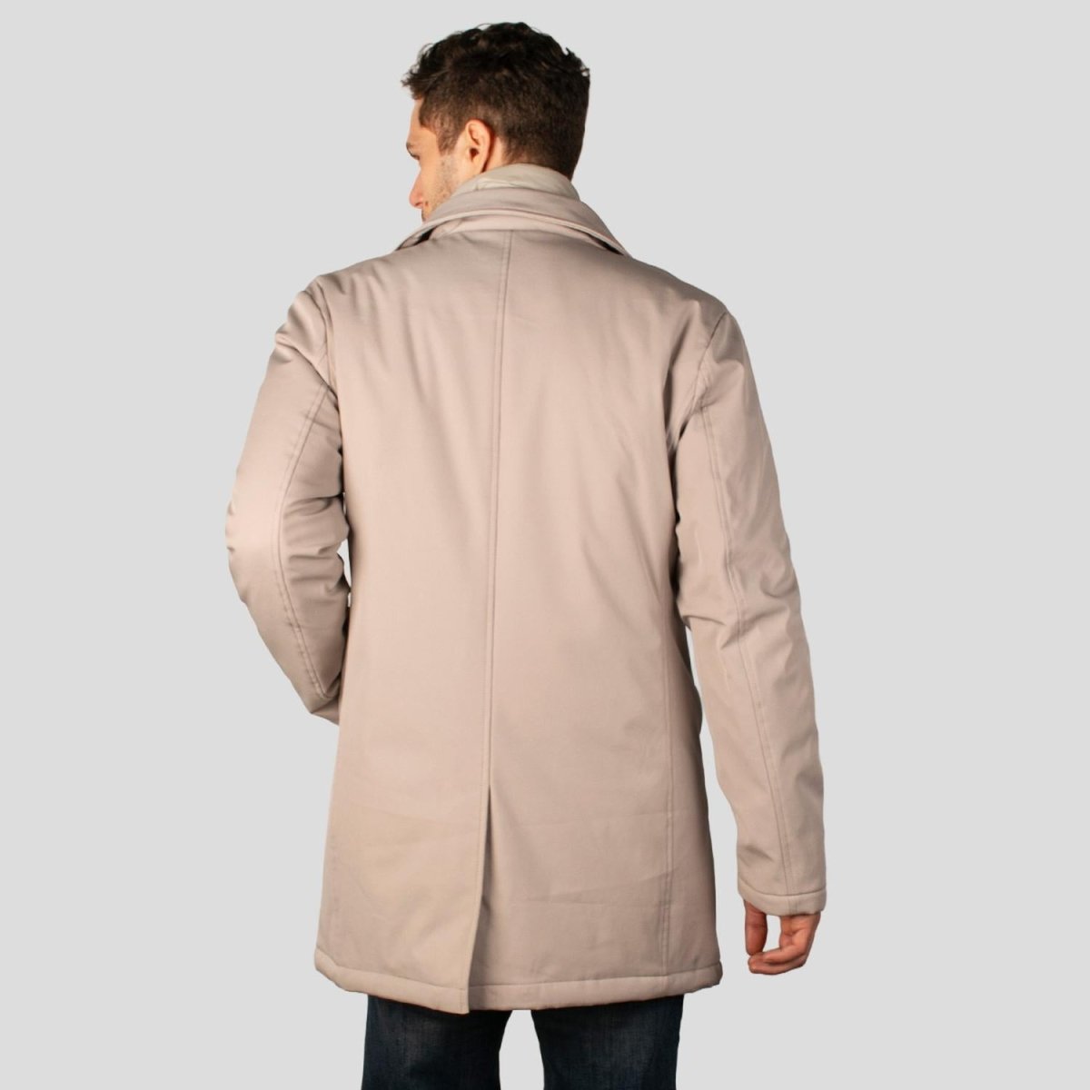 Chamarra larga para hombre con bolsillos y doble cuello Greenlander - Greenlander