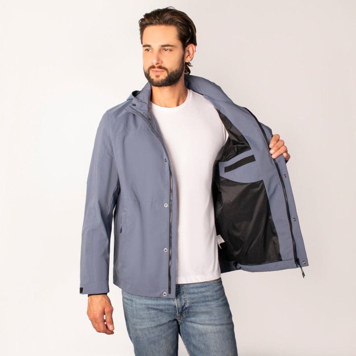 Chamarra Ligera Para Hombre Rompevientos Capucha Greenlander - Greenlander