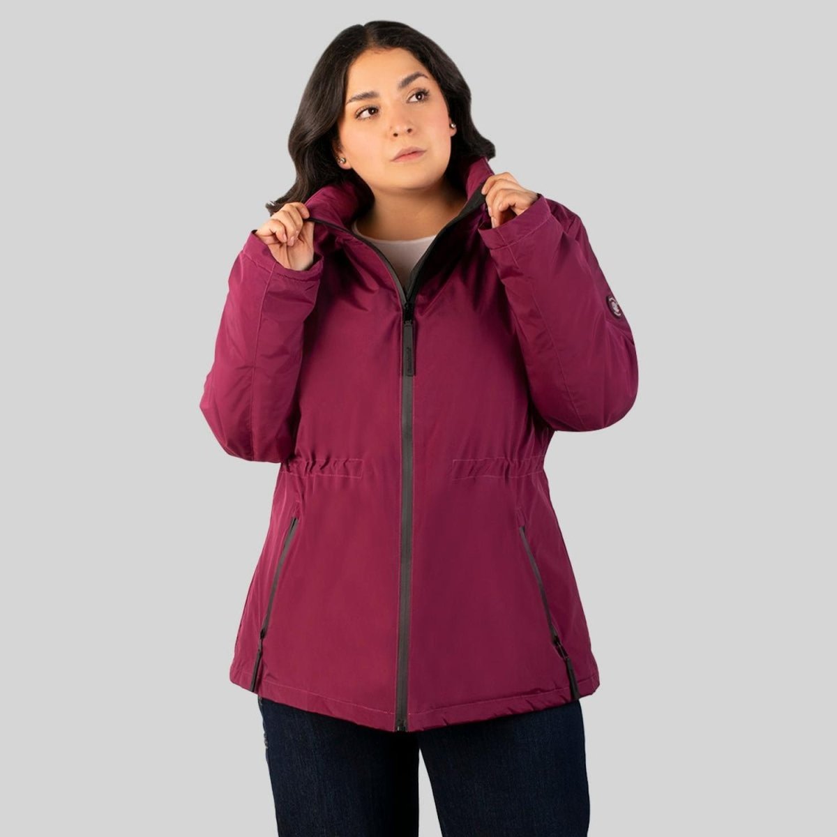 Chamarra Mujer Rompevientos Gorro Tallas Extra Greenlander - Greenlander