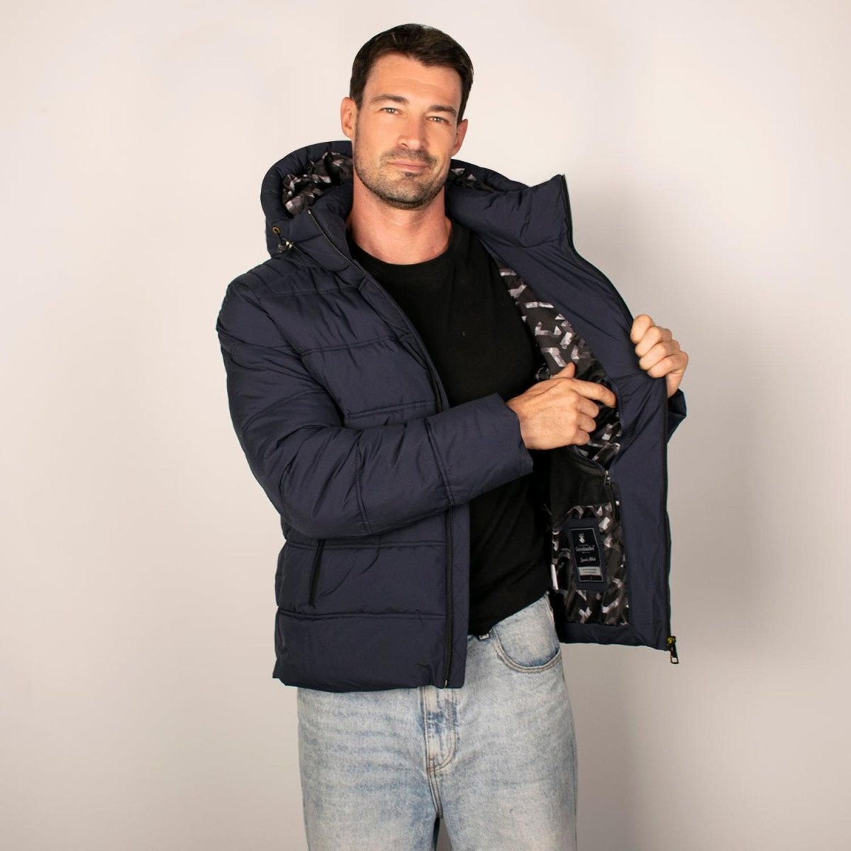 Chamarra Para Hombre Capitonada Con Gorro Greenlander - Greenlander