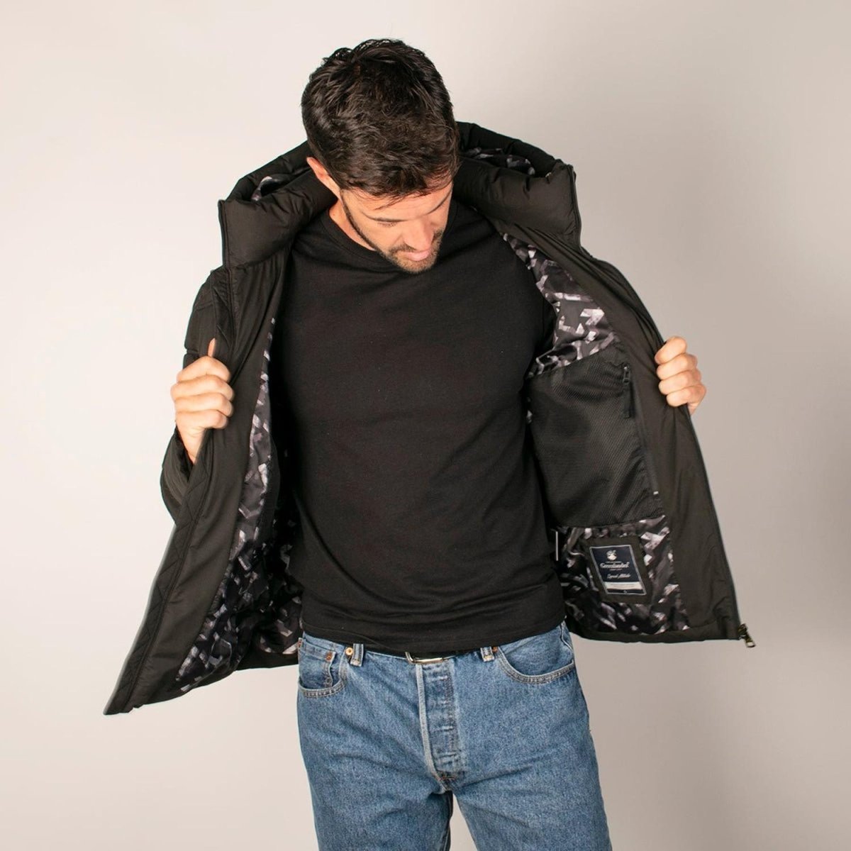 Chamarra Para Hombre Capitonada Con Gorro Greenlander - Greenlander