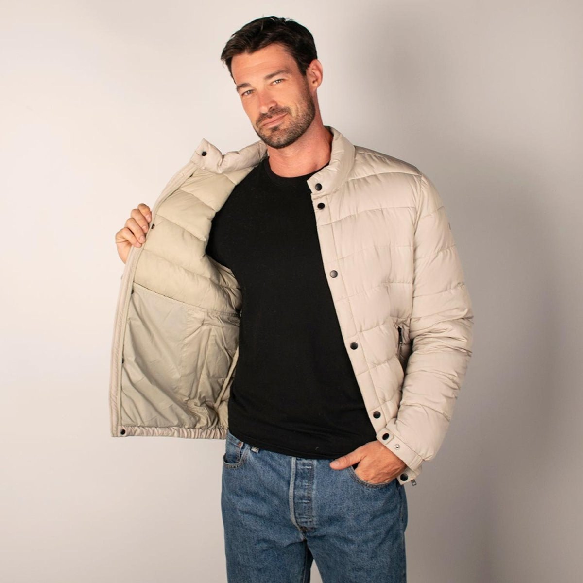 Chamarra Para hombre Capitonada Cuello Mao - Greenlander