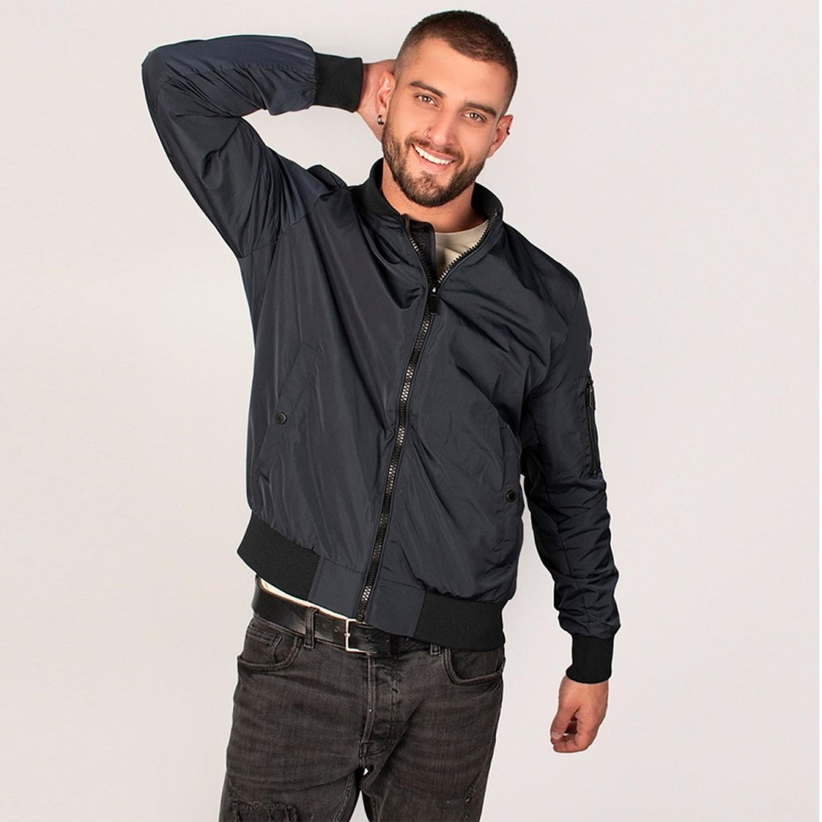 Chamarra Para Hombre Casual Estilo Bomber Ligera - Greenlander