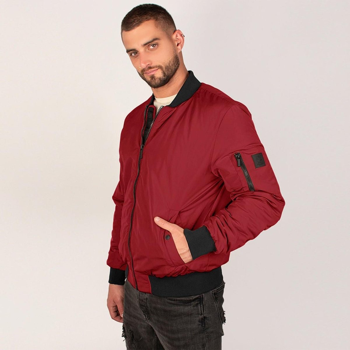 Chamarra Para Hombre Casual Estilo Bomber Ligera - Greenlander