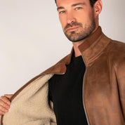 Chamarra Para Hombre De Gamuza Cuello Largo - Greenlander