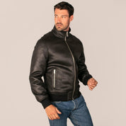 Chamarra Para Hombre De Gamuza Cuello Largo - Greenlander