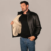 Chamarra Para Hombre De Gamuza Cuello Largo - Greenlander