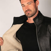 Chamarra Para Hombre De Gamuza Cuello Largo - Greenlander