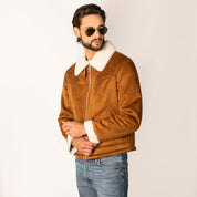 Chamarra Para Hombre De Gamuza Forro Sherpa - Greenlander