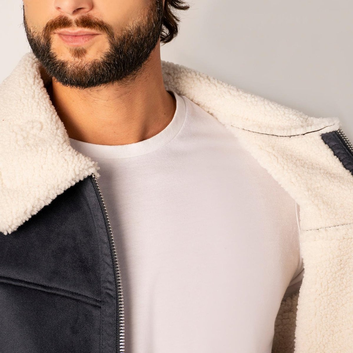 Chamarra Para Hombre De Gamuza Forro Sherpa - Greenlander