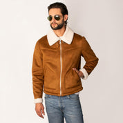 Chamarra Para Hombre De Gamuza Forro Sherpa - Greenlander