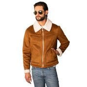 Chamarra Para Hombre De Gamuza Forro Sherpa - Greenlander