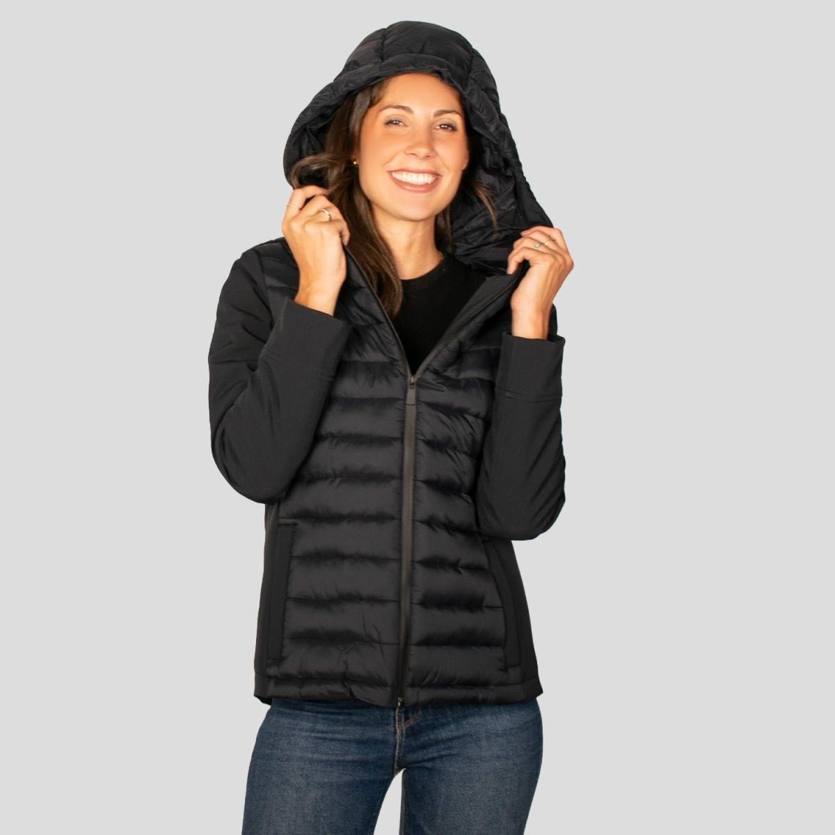 Chamarra Para Mujer Capitonada Con Gorra - Greenlander