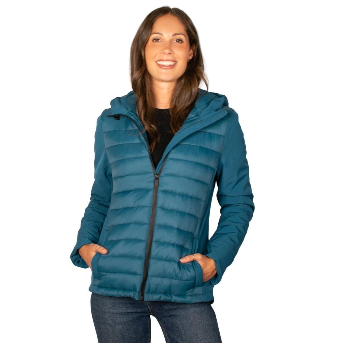 Chamarra Para Mujer Capitonada Con Gorra - Greenlander