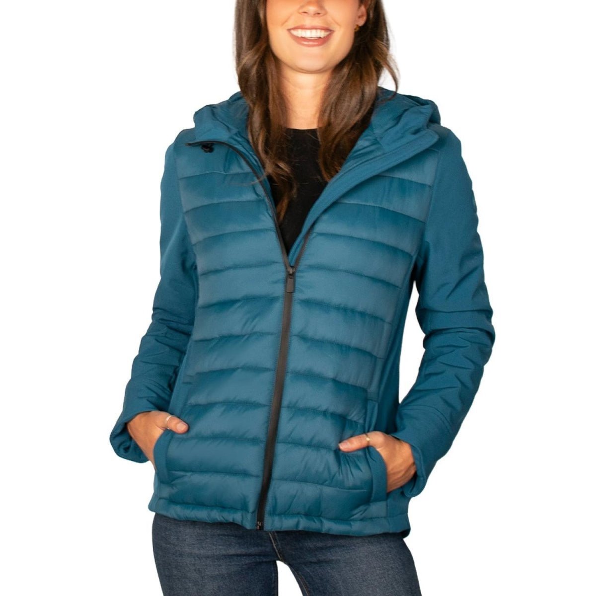 Chamarra Para Mujer Capitonada Con Gorra - Greenlander