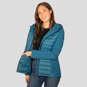 Chamarra Para Mujer Capitonada Con Gorra - Greenlander