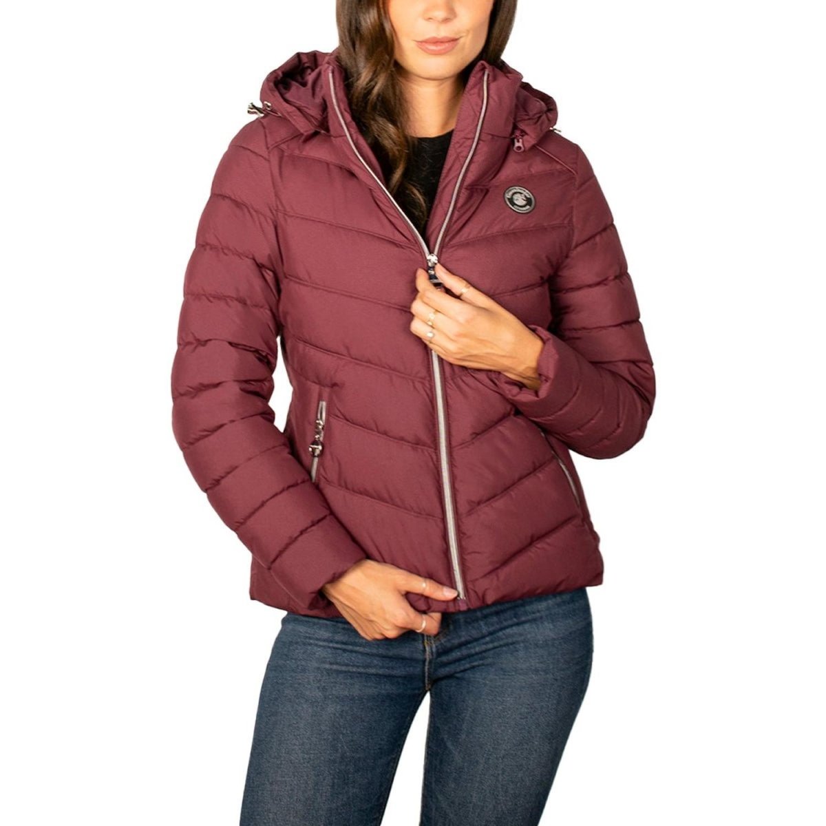 Chamarra Para Mujer Capitonada Con Gorro Desmontable - Greenlander