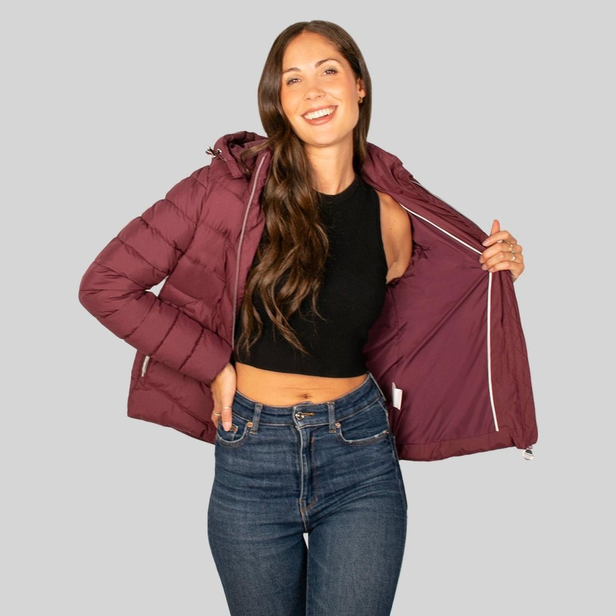 Chamarra Para Mujer Capitonada Con Gorro Desmontable - Greenlander