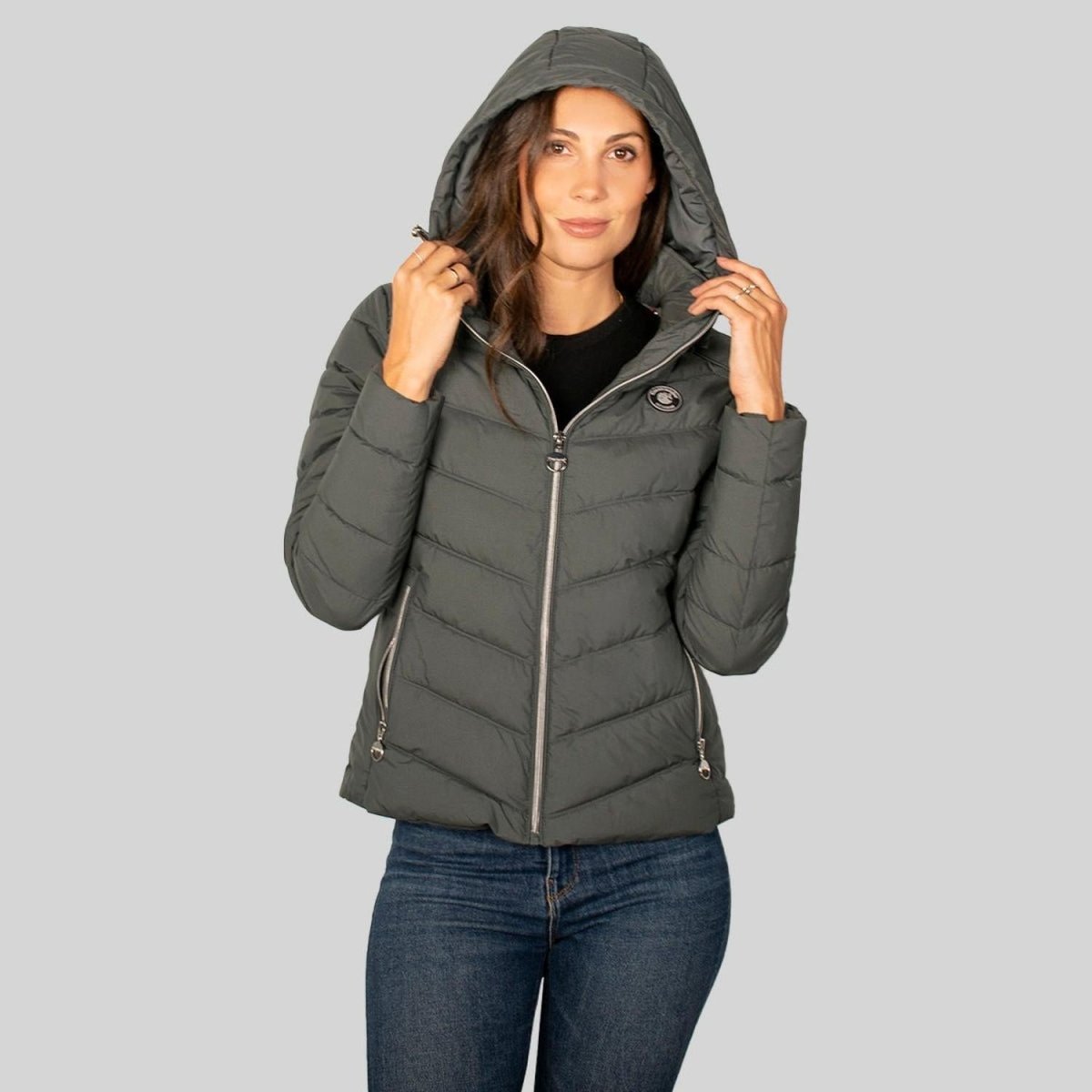 Chamarra Para Mujer Capitonada Con Gorro Desmontable - Greenlander