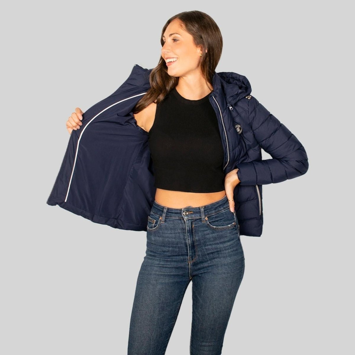 Chamarra Para Mujer Capitonada Con Gorro Desmontable - Greenlander