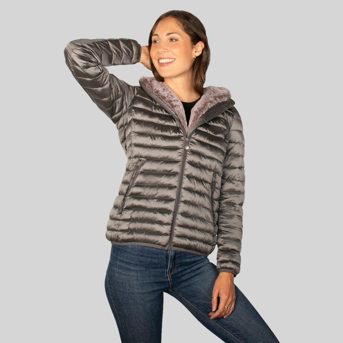 Chamarra Para Mujer Capitonada Con Gorro - Greenlander