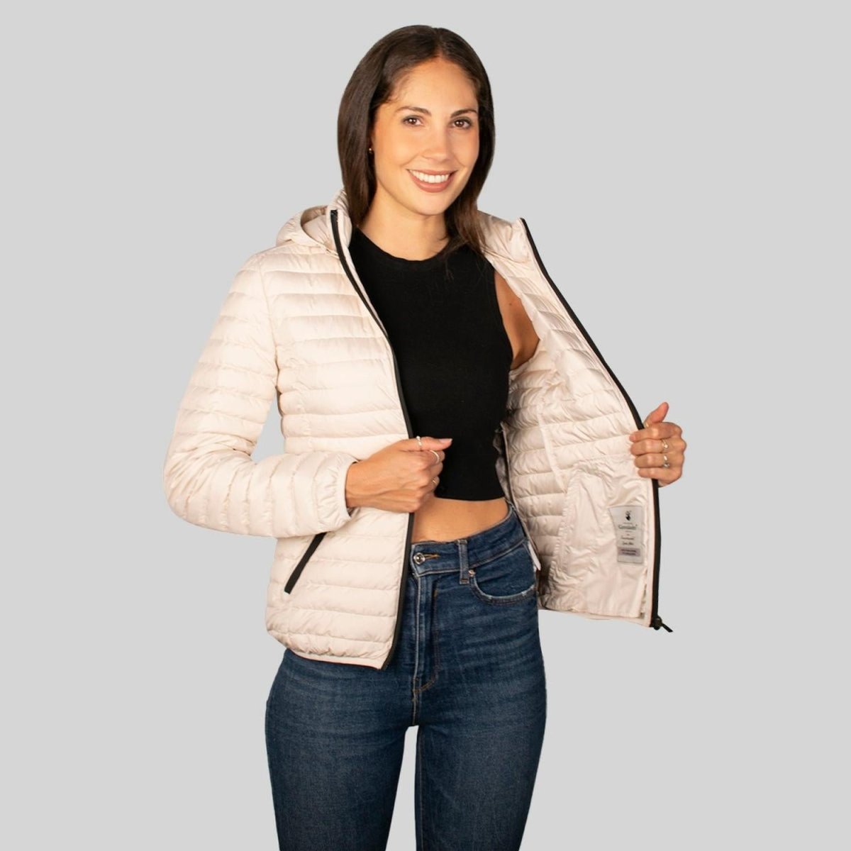 Chamarra Para Mujer Capitonada Con Gorro - Greenlander