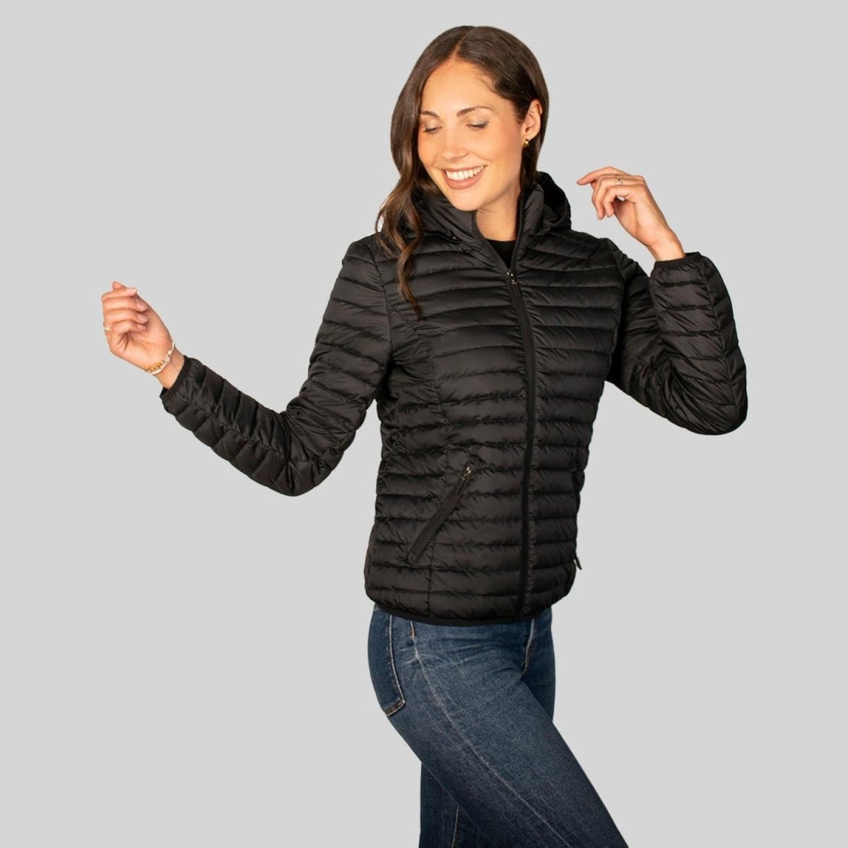 Chamarra Para Mujer Capitonada Con Gorro - Greenlander