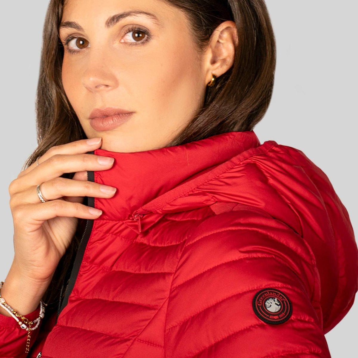 Chamarra Para Mujer Capitonada Con Gorro - Greenlander