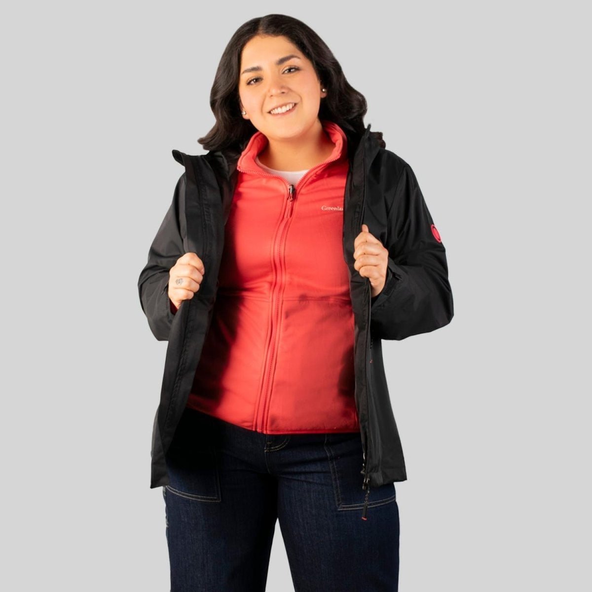 Chamarra Para Mujer Tallas Extra 2 en 1 con Fleece Desmontable Greenlander - Greenlander