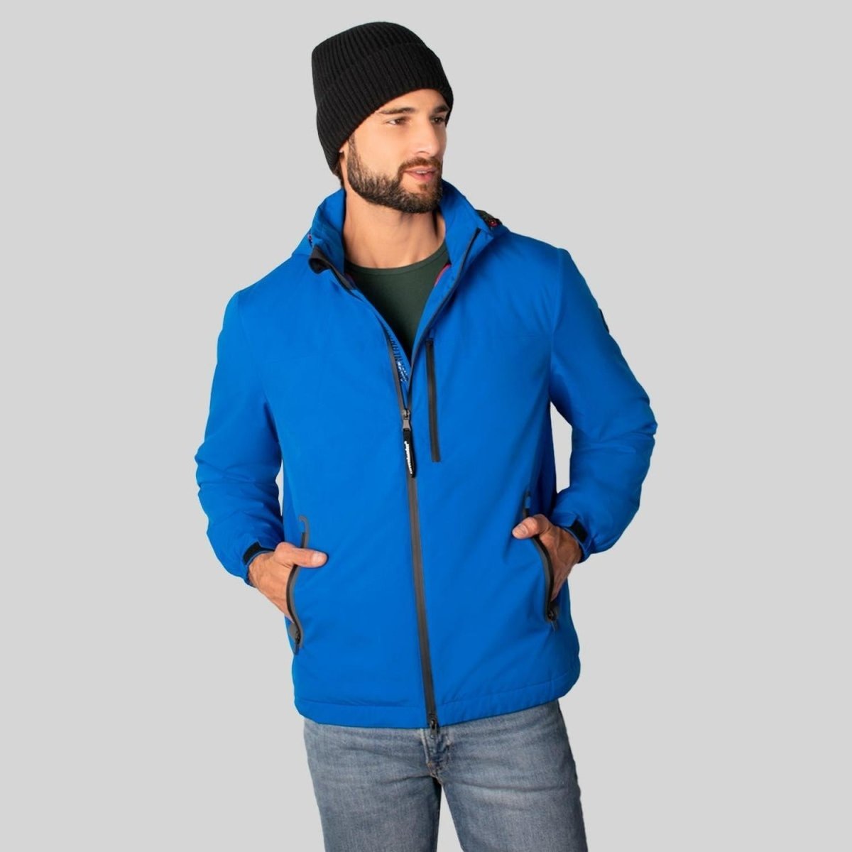 Chamarra Rompevientos Hombre Con Gorro Oculto Greenlander - Greenlander