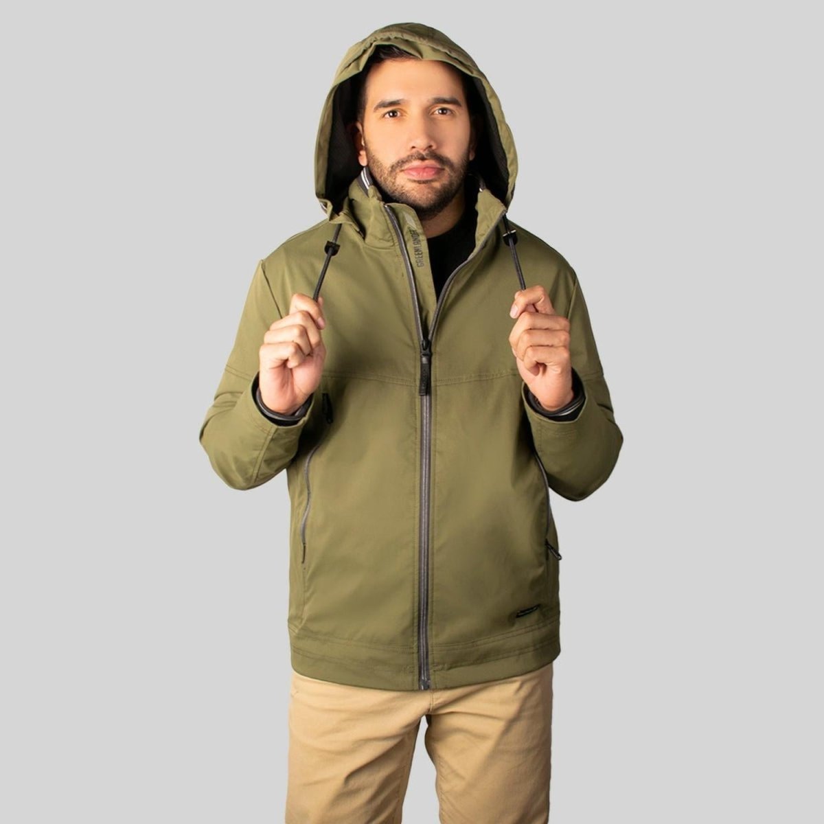 Chamarra Rompevientos Para Hombre con Forro de Mesh y Gorro Desmontable Greenlander - Greenlander