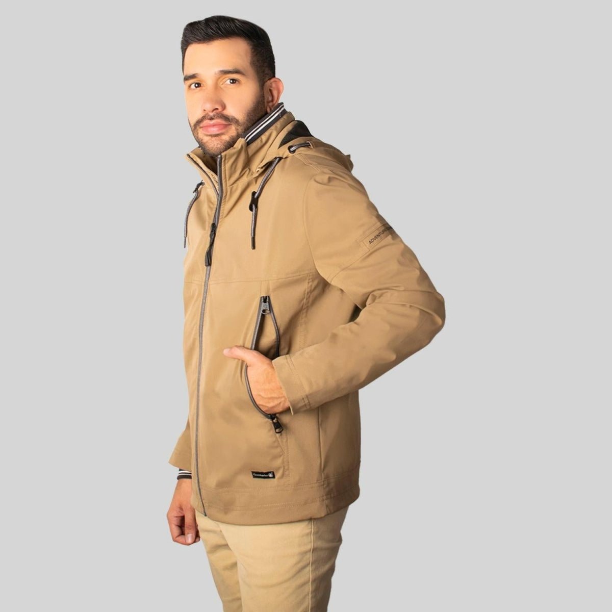 Chamarra Rompevientos Para Hombre con Forro de Mesh y Gorro Desmontable Greenlander - Greenlander