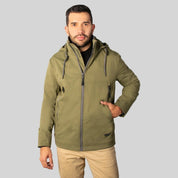 Chamarra Rompevientos Para Hombre con Forro de Mesh y Gorro Desmontable Greenlander - Greenlander