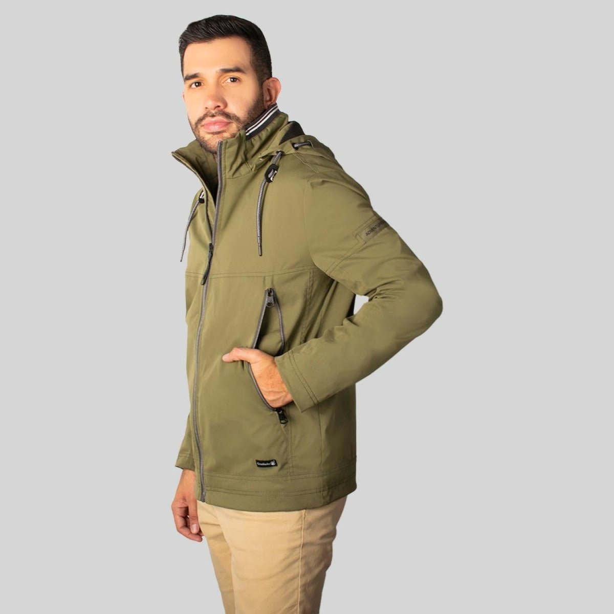 Chamarra Rompevientos Para Hombre con Forro de Mesh y Gorro Desmontable Greenlander - Greenlander