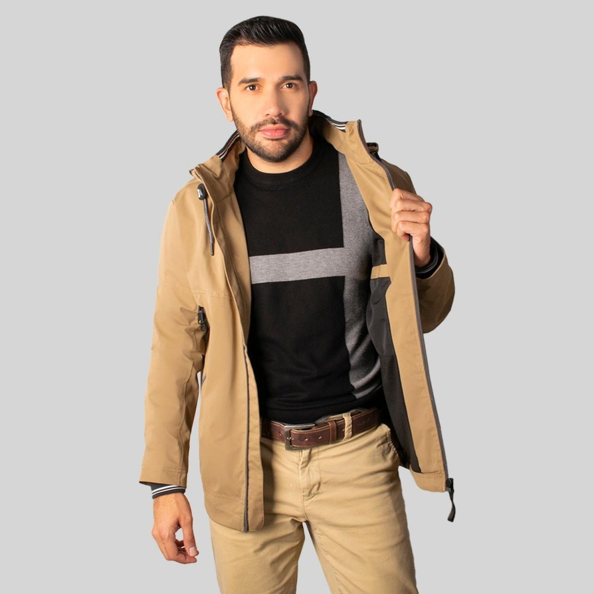 Chamarra Rompevientos Para Hombre con Forro de Mesh y Gorro Desmontable Greenlander - Greenlander