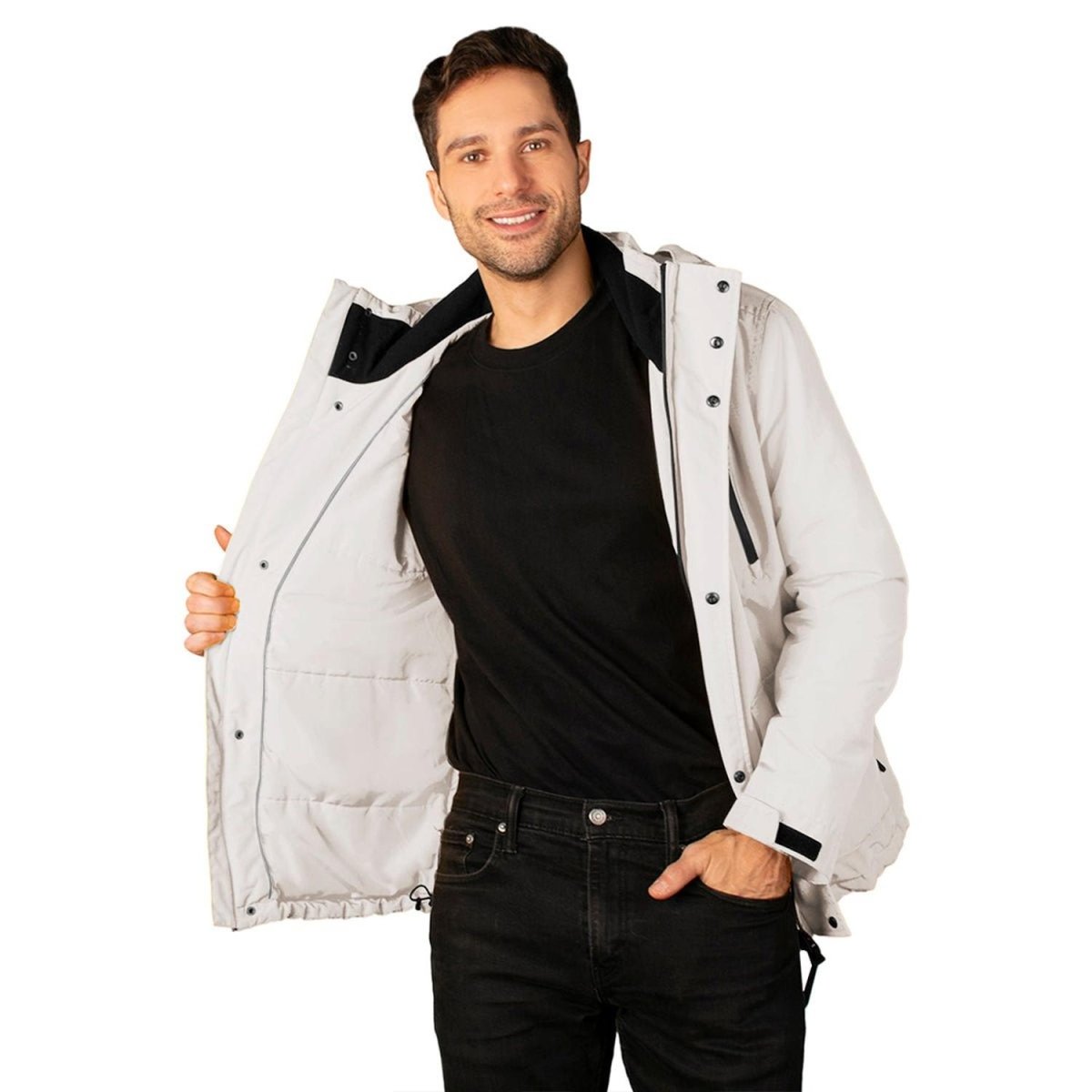 Chamarra Rompevientos Para Hombre Con Gorro Fijo Waterproof Greenlander - Greenlander