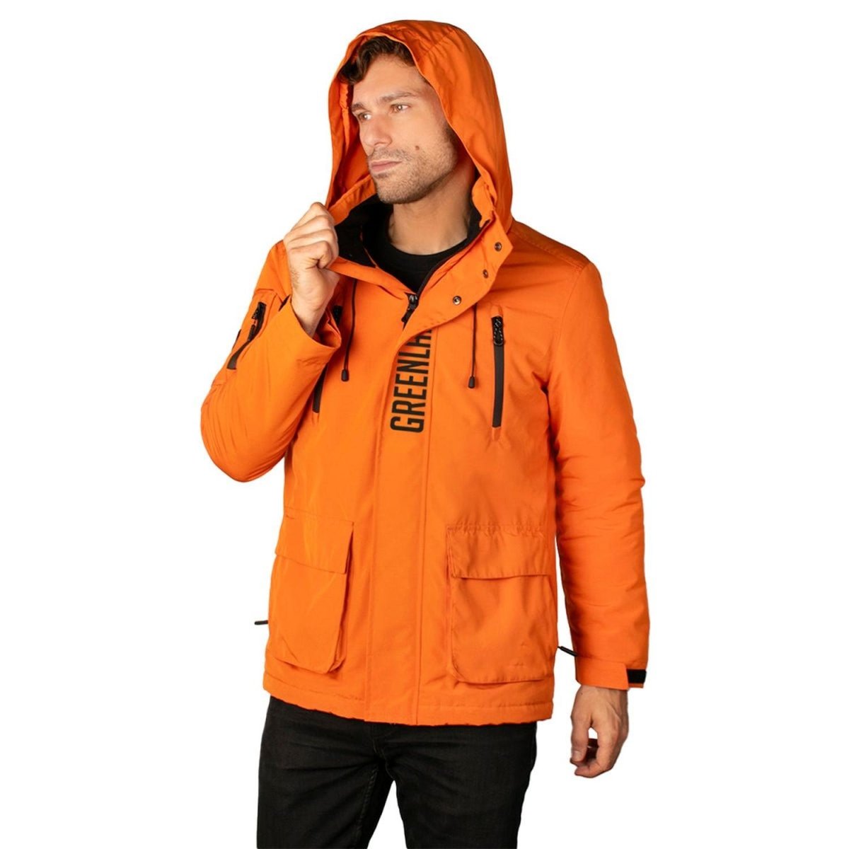 Chamarra Rompevientos Para Hombre Con Gorro Fijo Waterproof Greenlander - Greenlander