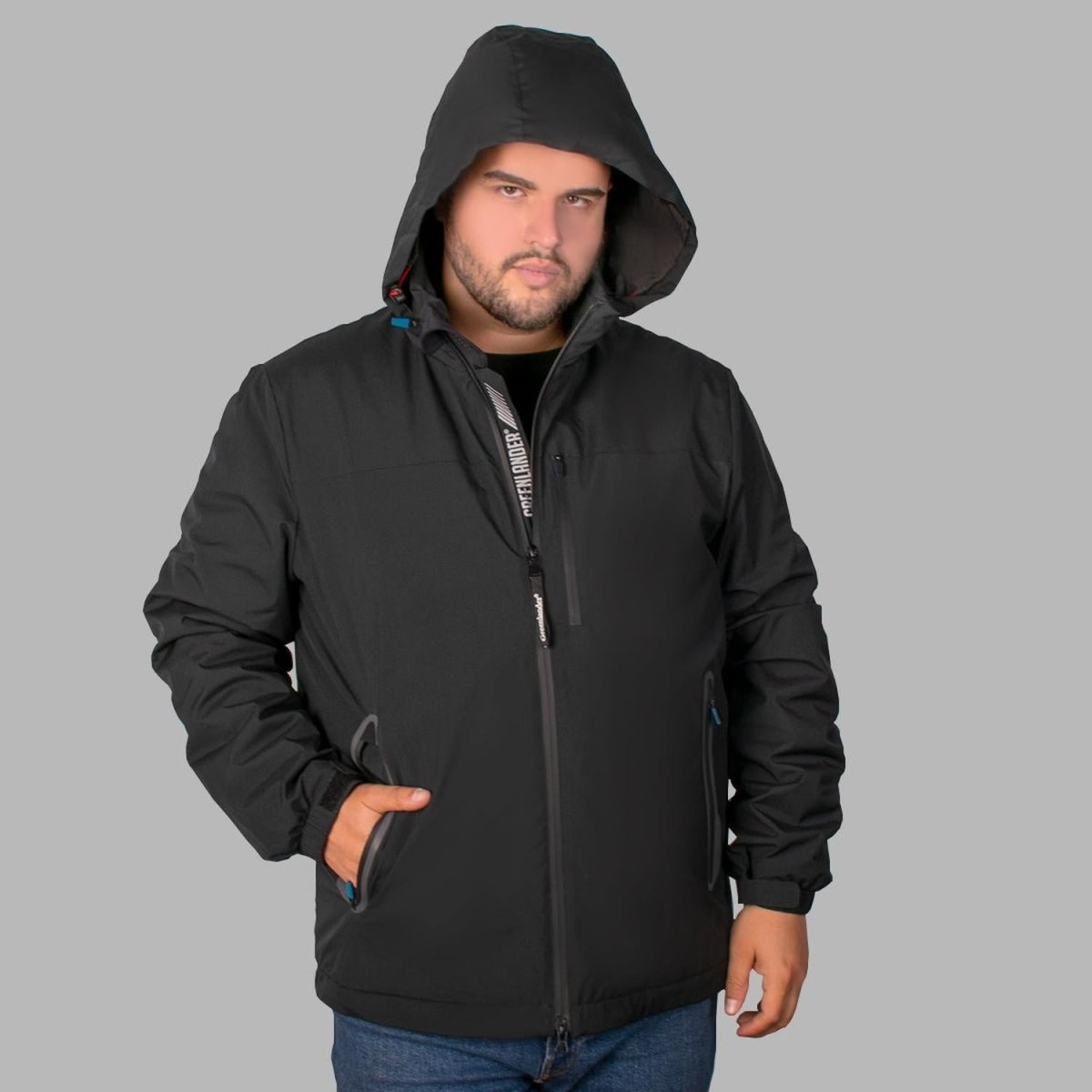 Chamarra Rompevientos Para Hombre Tallas Extra Greenlander - Greenlander