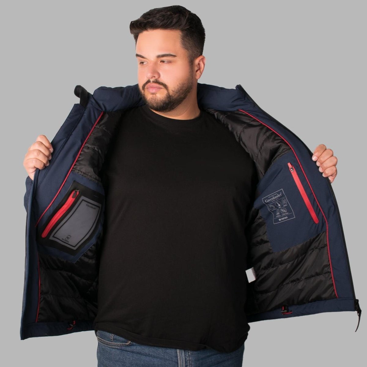 Chamarra Rompevientos Para Hombre Tallas Extra Greenlander - Greenlander