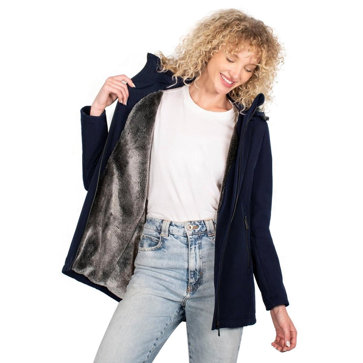 Chamarra Softshell Con Gorro Desmontable Greenlander Mujer - Greenlander