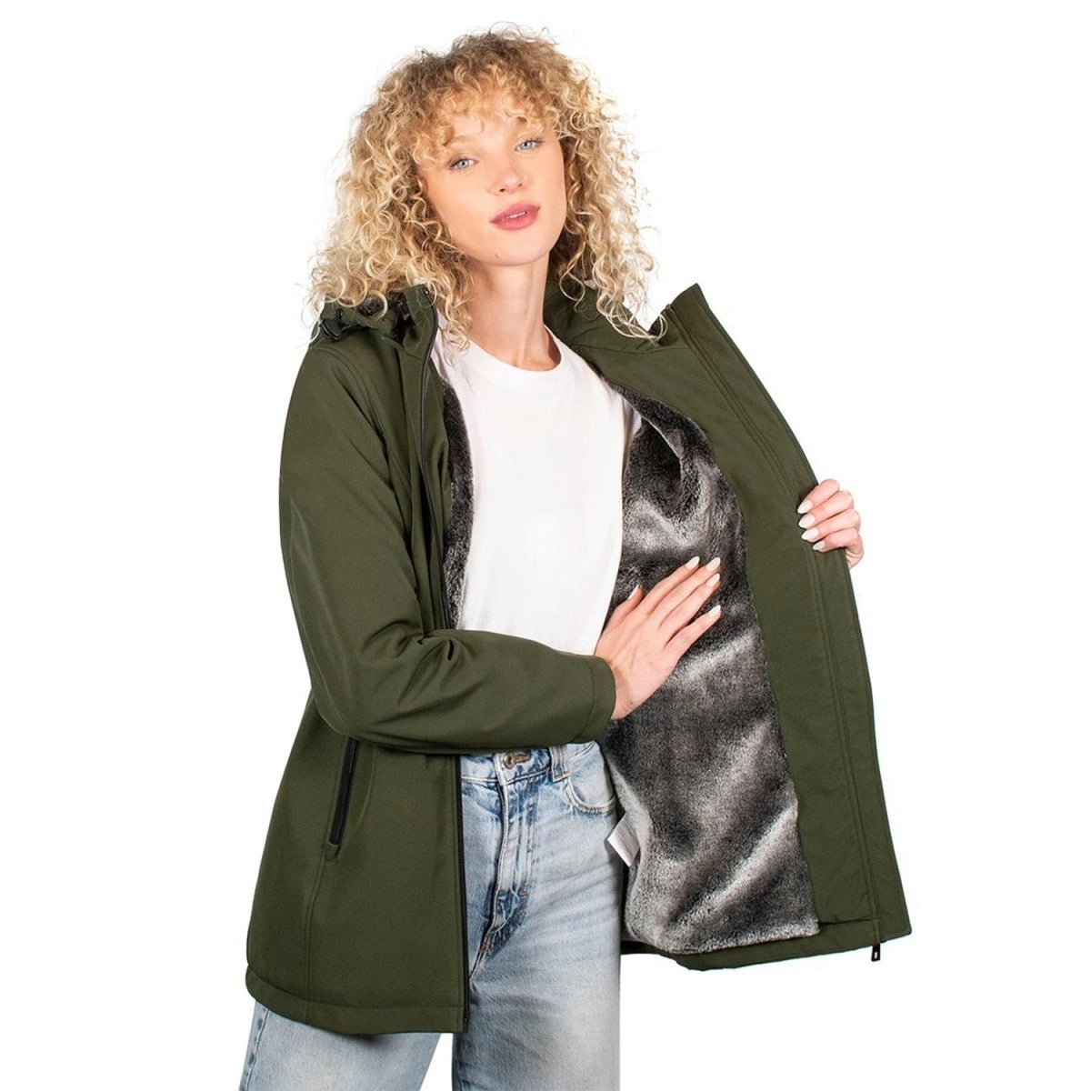 Chamarra Softshell Con Gorro Desmontable Greenlander Mujer - Greenlander