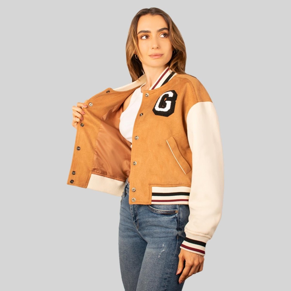 Chamarra varsity para mujer con bolsillos Greenlander - Greenlander