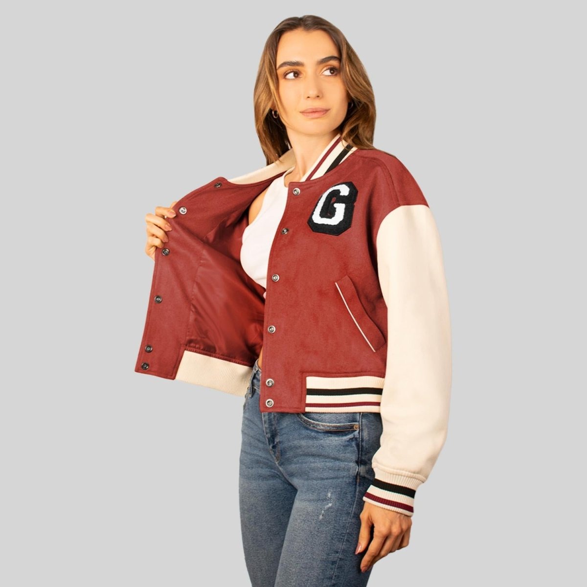 Chamarra varsity para mujer con bolsillos Greenlander - Greenlander
