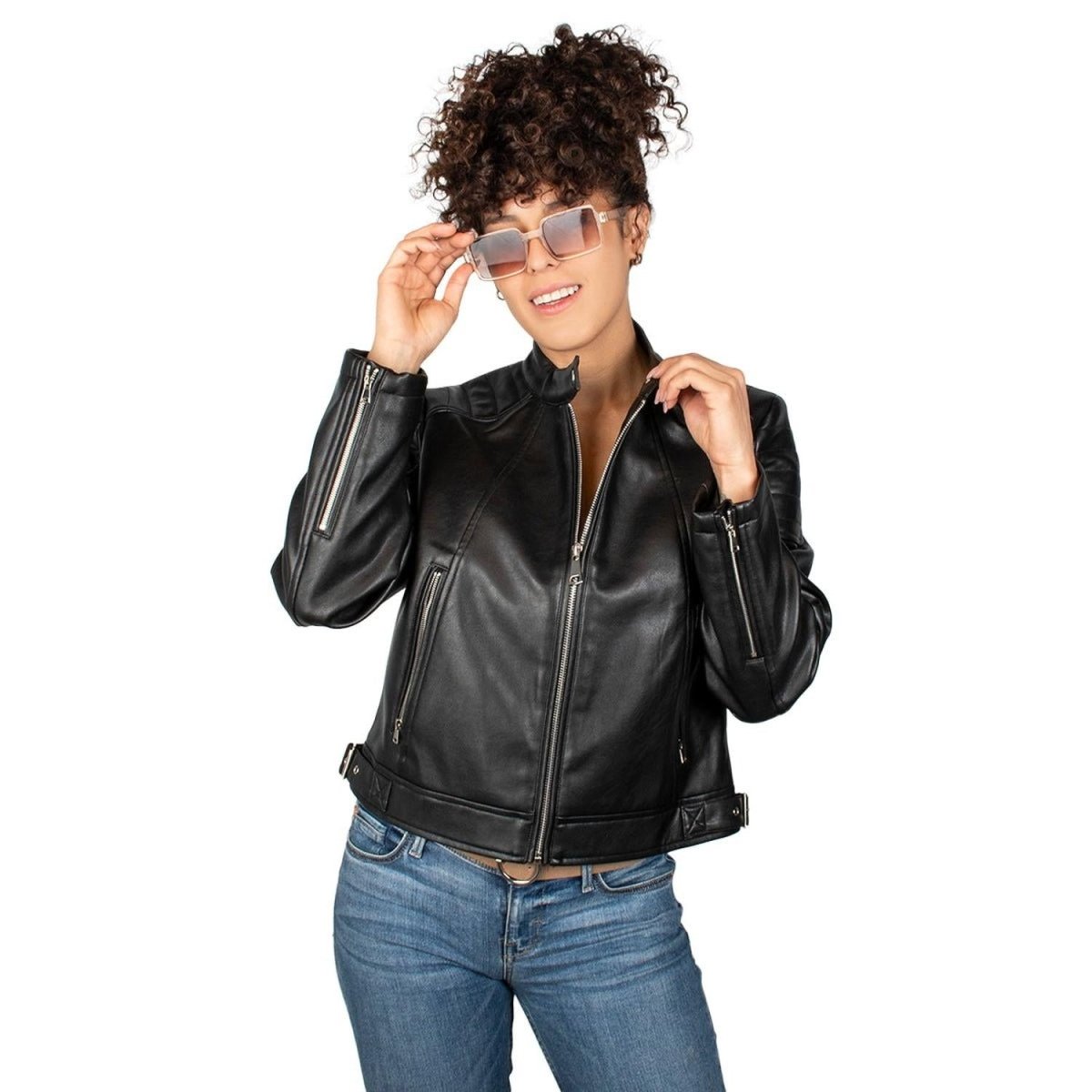 Chamarra Vinipiel Con Ajustadores De Hebilla Mujer - Greenlander